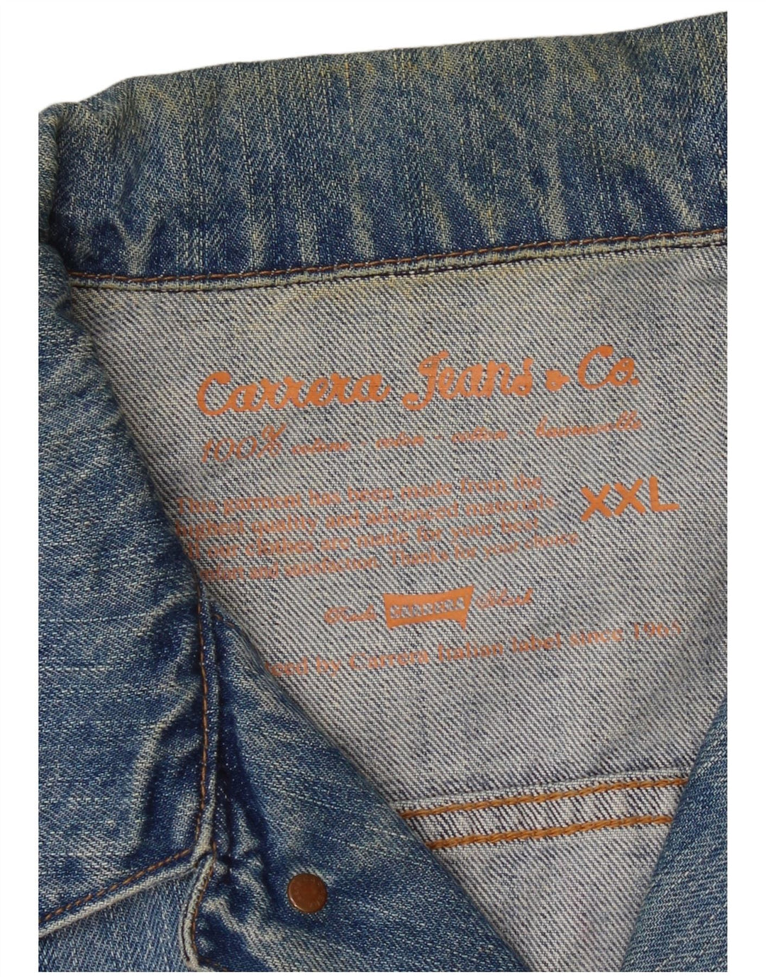 Carrera Herre denimjakke UK 44 2XL Blå Bomuld