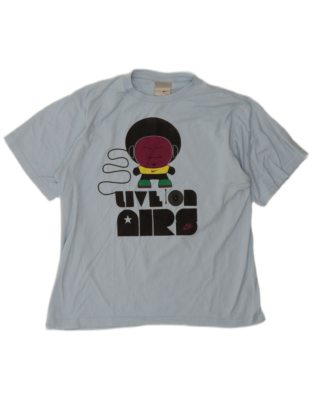 Nike Herre grafisk T-shirt Top Medium Blue Bomuld