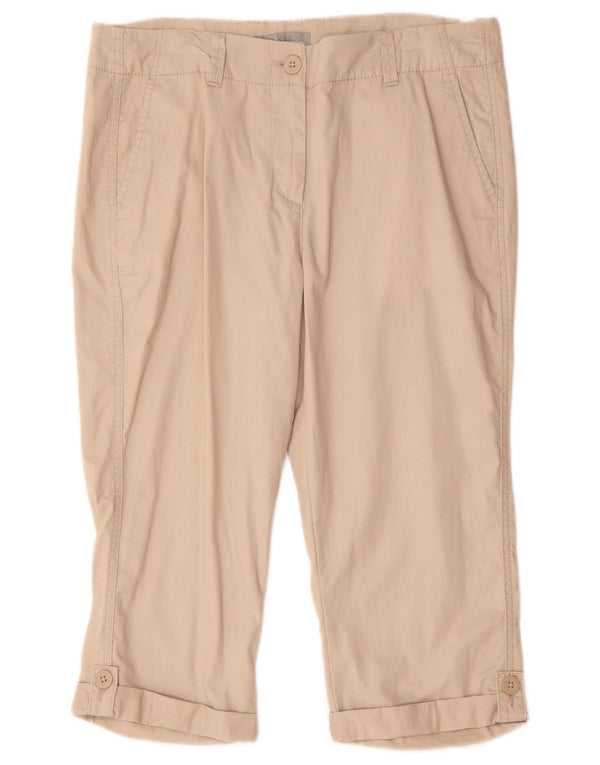 Marks & Spencer Bermuda Shorts til kvinder UK 12 Medium W32 Beige Bomuld