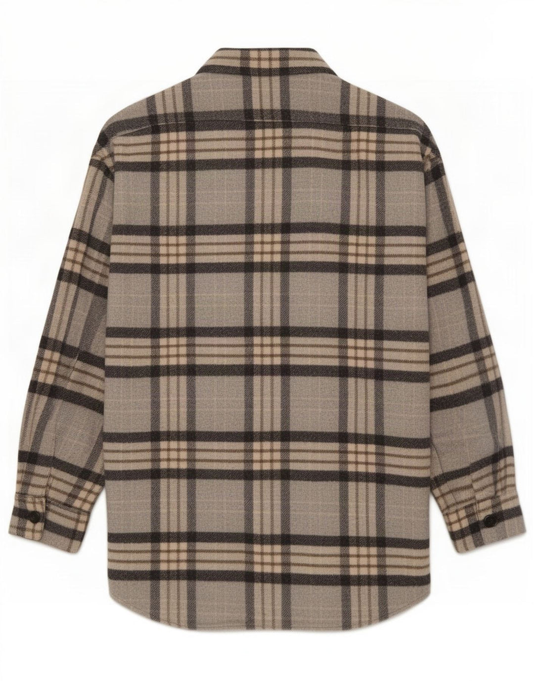 Zara Dame Overshirt Flanell Shirt UK 10 Small Grey Check