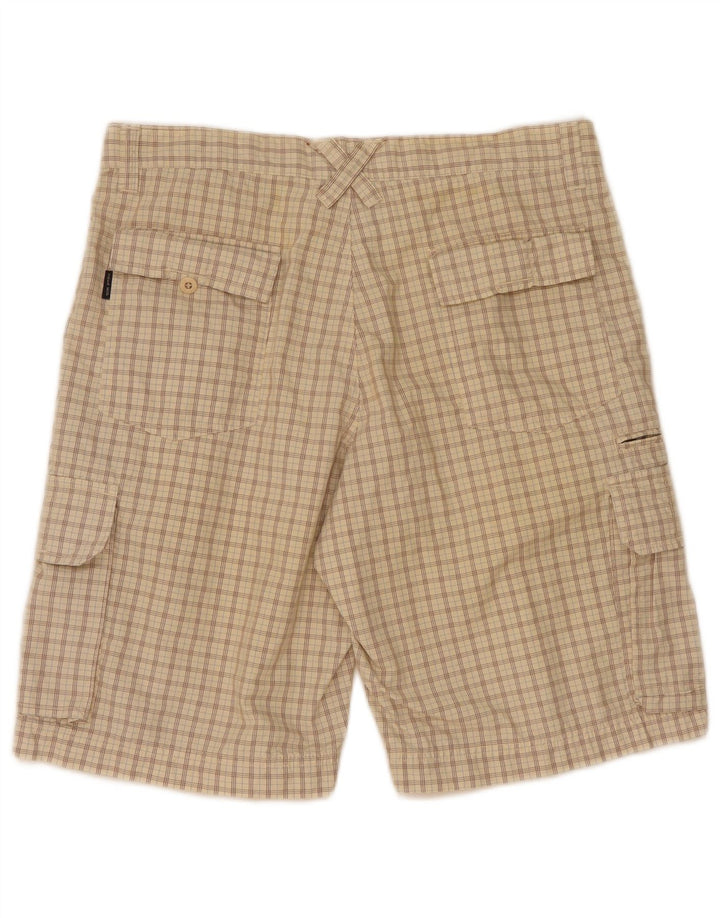 Sail Exp Herre Cargo Shorts IT 50 Large W34 Beige Plaid Bomuld