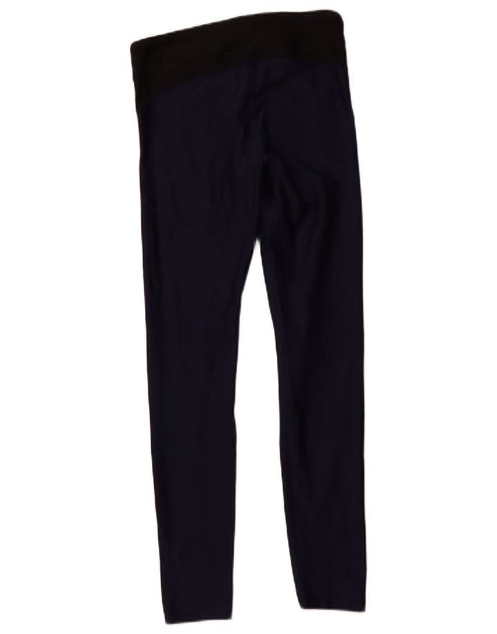 UNDER ARMOUR Dame Leggings UK 10 Small Navy Blue