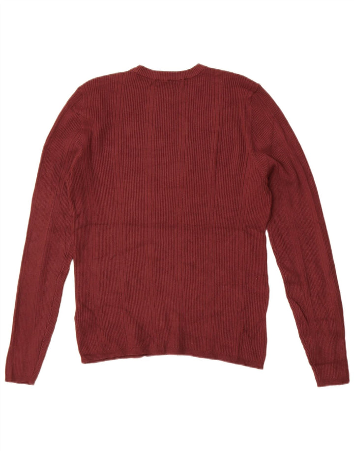 Marks & Spencer Dametrøjetrøje med rund hals DK 14 Medium Maroon Viscose
