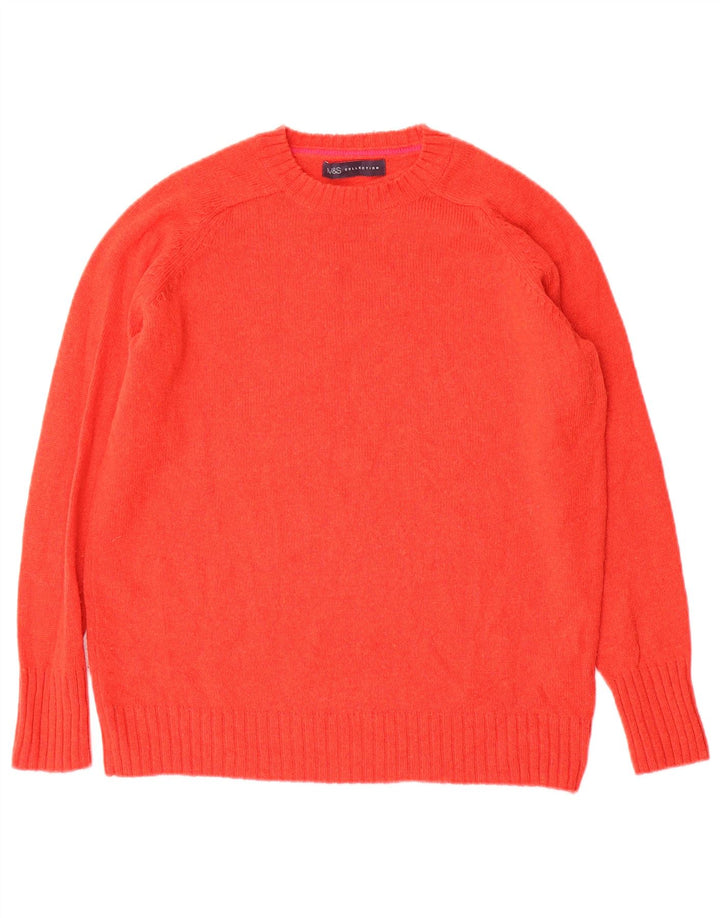Marks & Spencer Dame sweater med rund hals DK 14 Medium Orange Wool