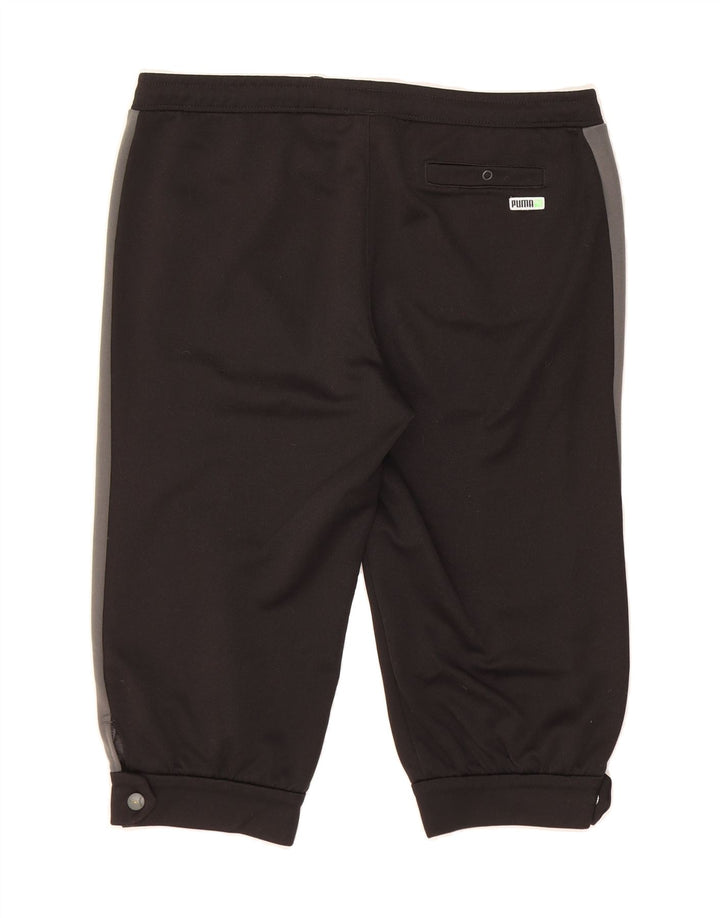 PUMA Womens Bermuda Sport Shorts UK 14 Medium  Black Colourblock Vintage Puma and Second-Hand Puma from Messina Hembry 