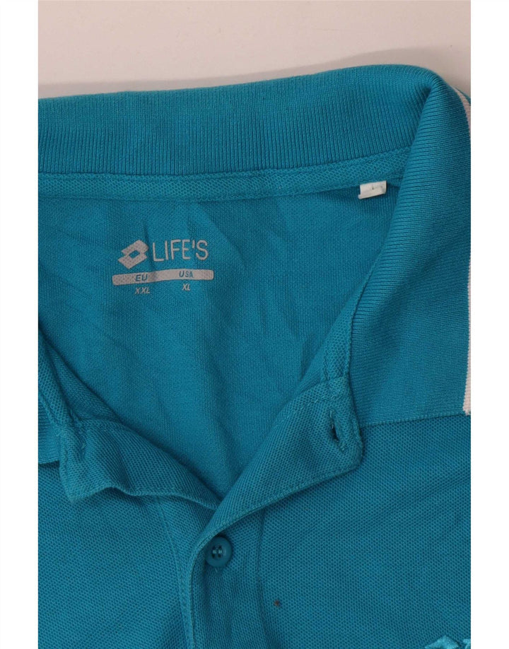 Lotto Herre Polo Shirt XL Blå Bomuld
