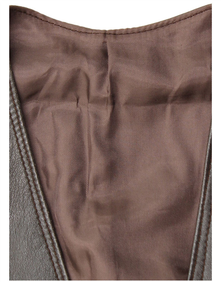 VINTAGE Herre lædervest UK 38 Medium Grey