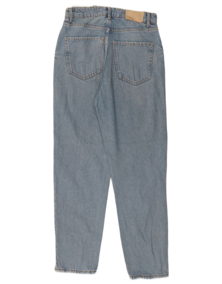 ZARA Dame nødlidende højtaljede koniske jeans EU 36 XS W26 L27 Blå