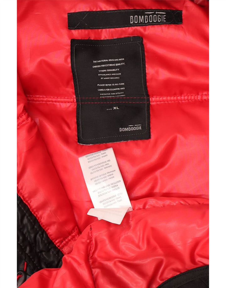 Bomboogie Herre Grafisk Grafisk Polstret Jakke UK 42 XL Sort Polyester