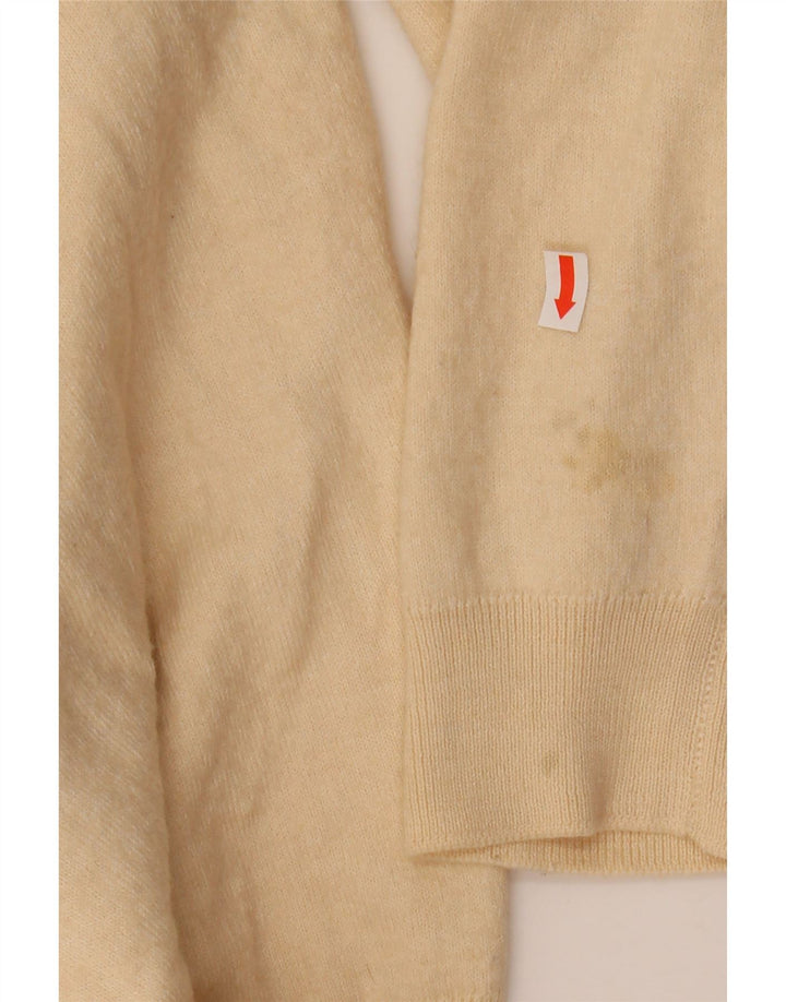 PIERRE CARDIN Dame Boat Neck Jumper Sweater UK 12 Medium Beige
