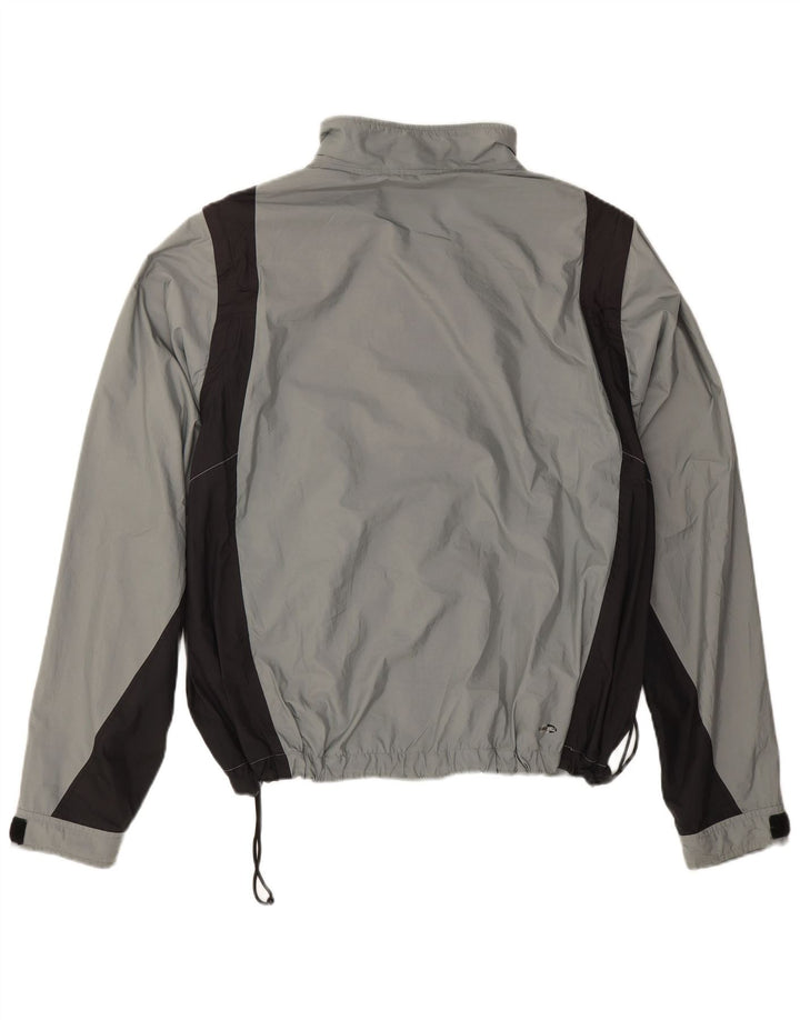 Adidas Regnjakke til mænd UK 40 Large Grå Colourblock Polyester