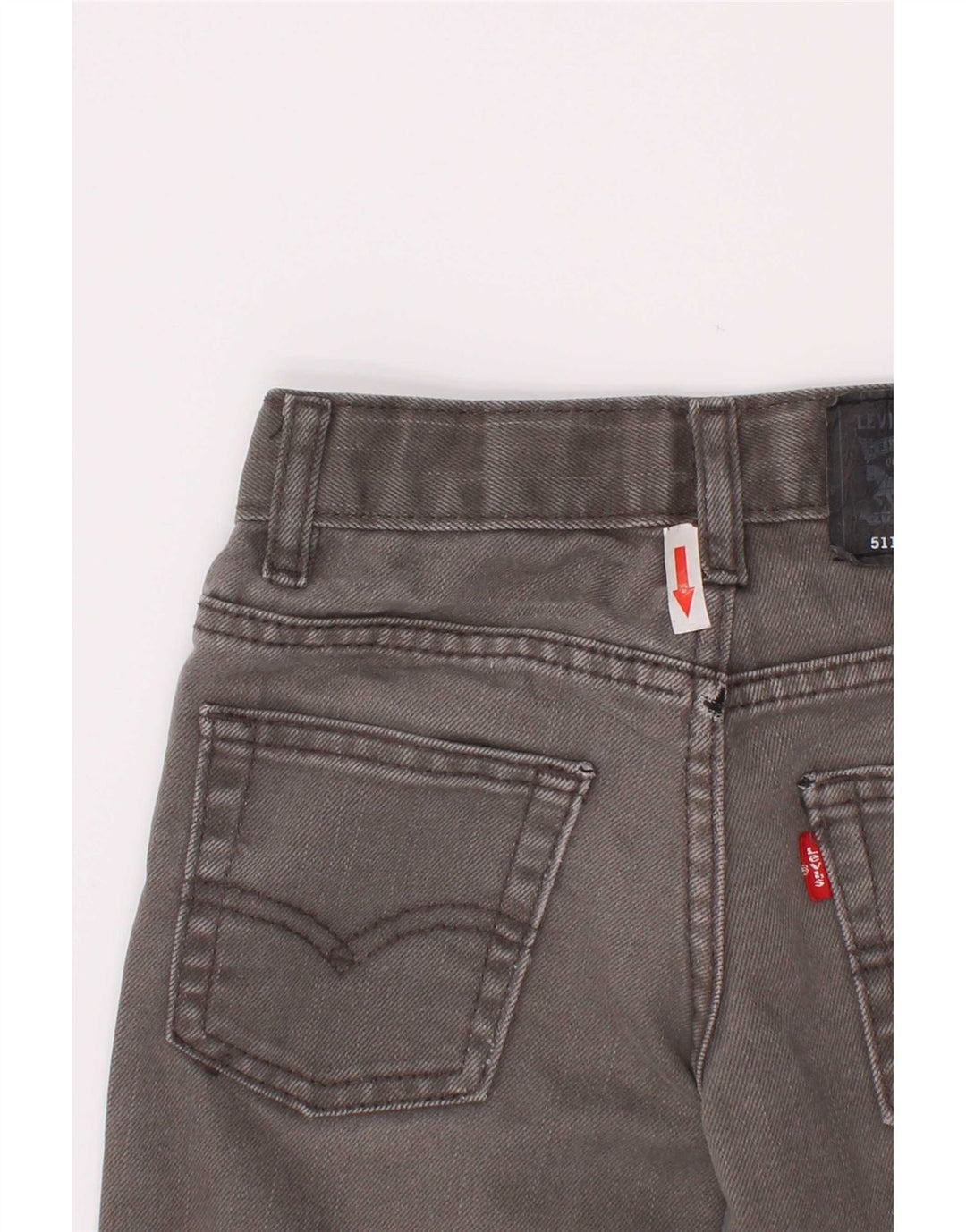Levi's Boys 511 Distressed Slim Jeans 4-5 år W22 L18 Grå Bomuld
