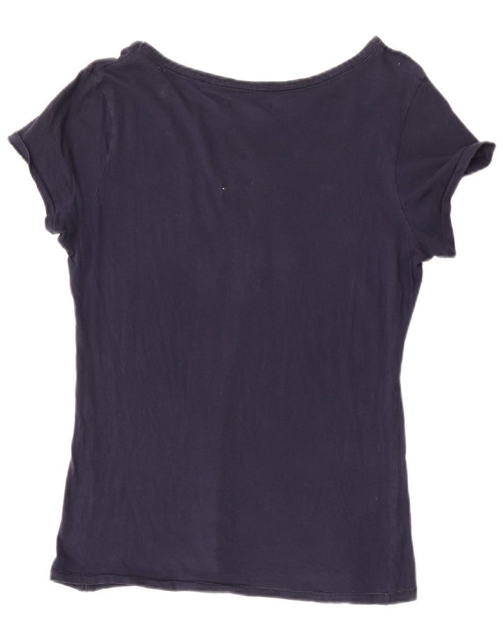 Timberland Grafisk T-Shirt Top UK 12 Medium Navy Blue
