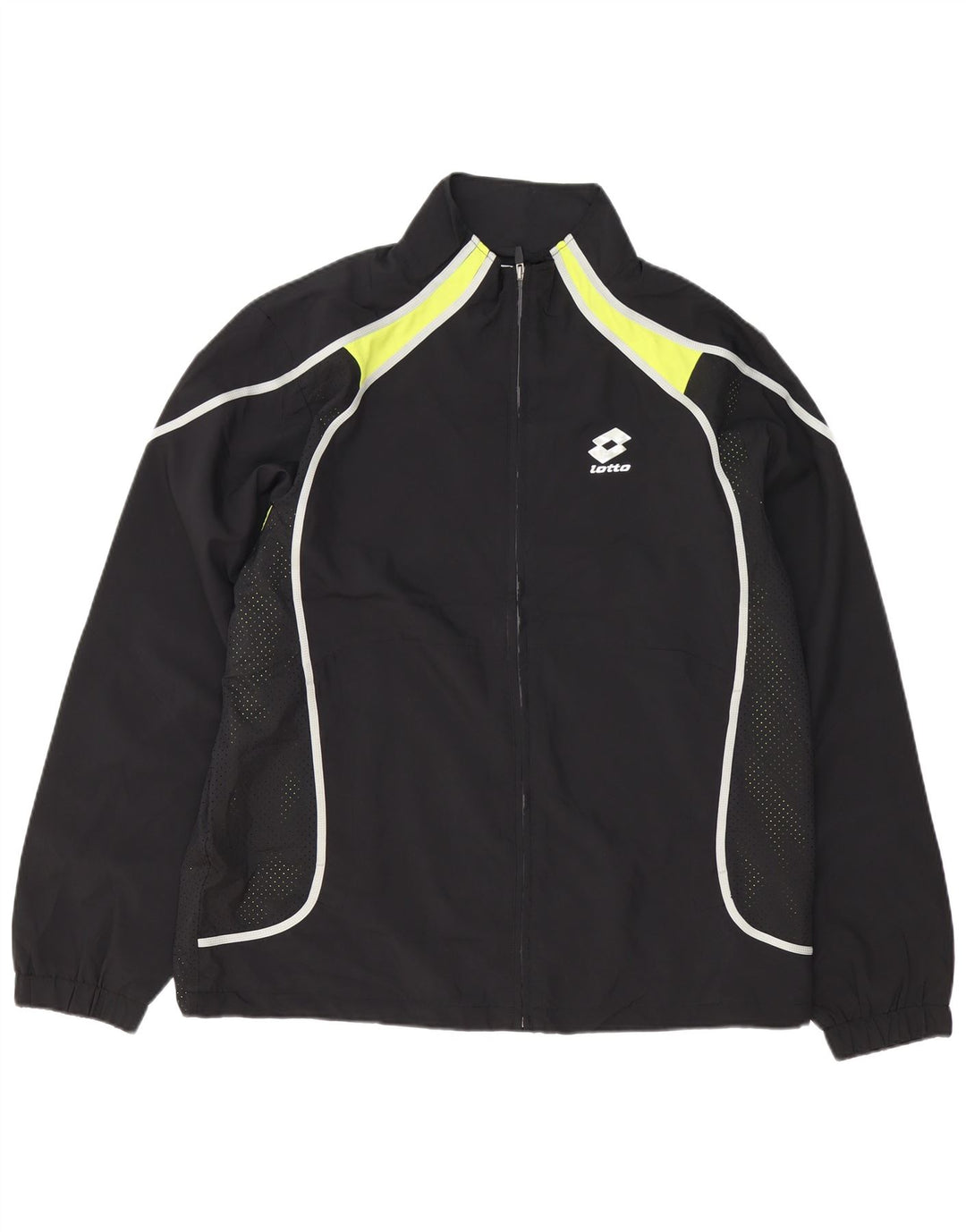Lotto Træningsdragt til mænd Topjakke UK 44/46 2XL Sort Colourblock Polyester