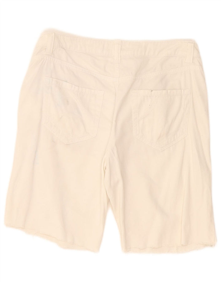 Benetton Casual Shorts til kvinder IT 44 Medium W34 Hvid Bomuld