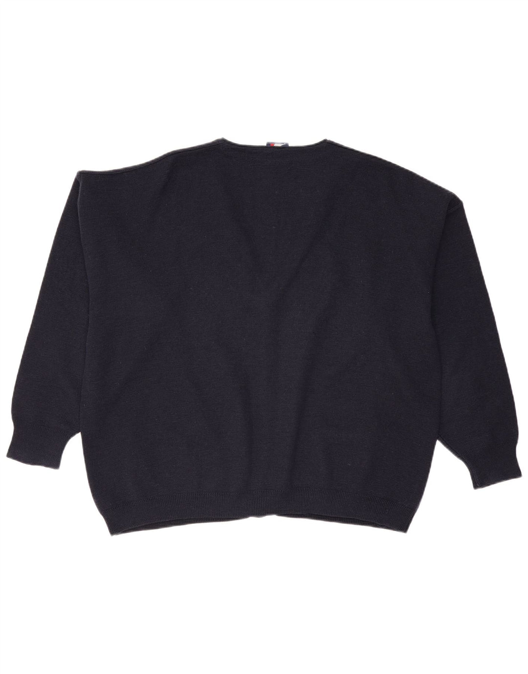 Cagi Herre Loose Fit Cardigan Sweater Stor Marineblå Uld