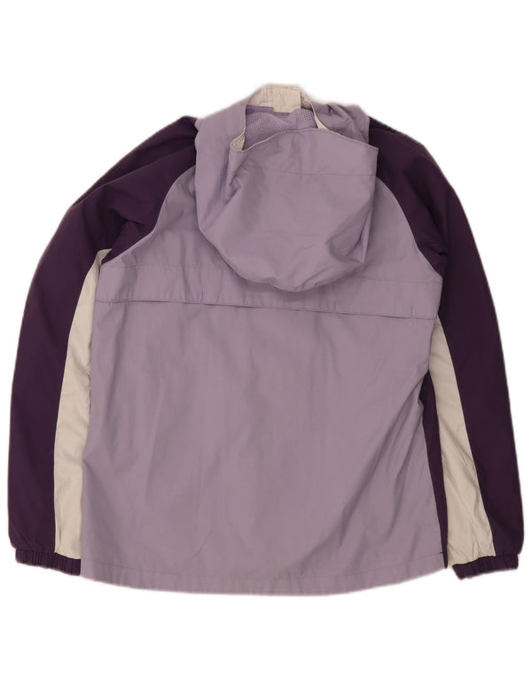 Columbia Regnjakke med hætte til piger 14-15 år Lilla Colourblock Nylon