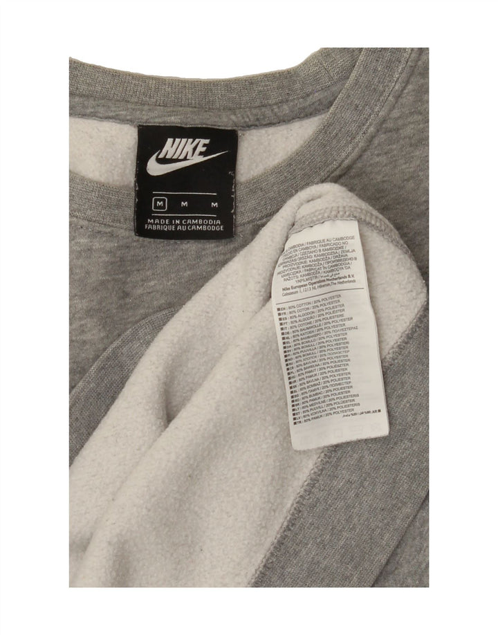 NIKE Mens Graphic Sweatshirt Jumper Medium Grey Cotton Vintage Nike and Second-Hand Nike from Messina Hembry 