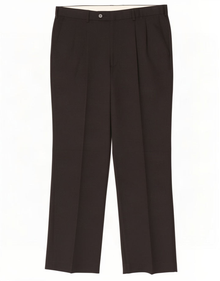 Farah Herre Pegged Suit Bukser W36 L30 Sort Polyester