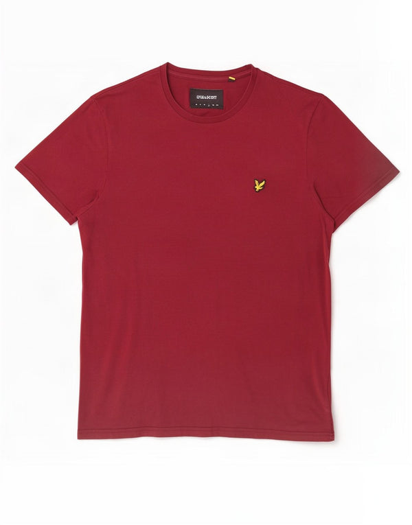 Lyle & Scott Herre T-Shirt Top Stor Bourgogne Bomuld