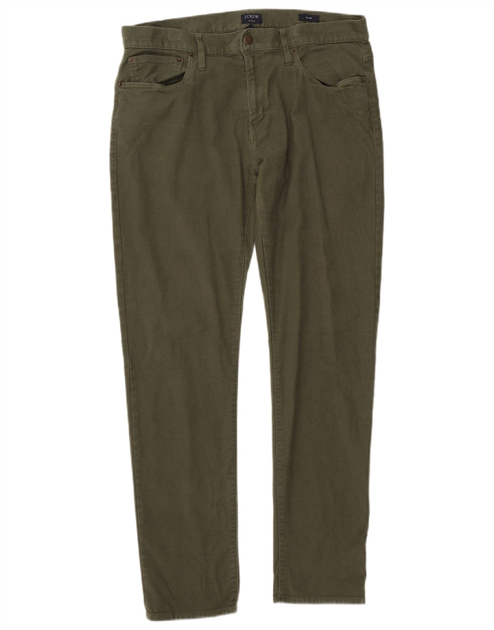J. Crew Herre Flex Slim Fit Casual Bukser W33 L32 Khaki Bomuld