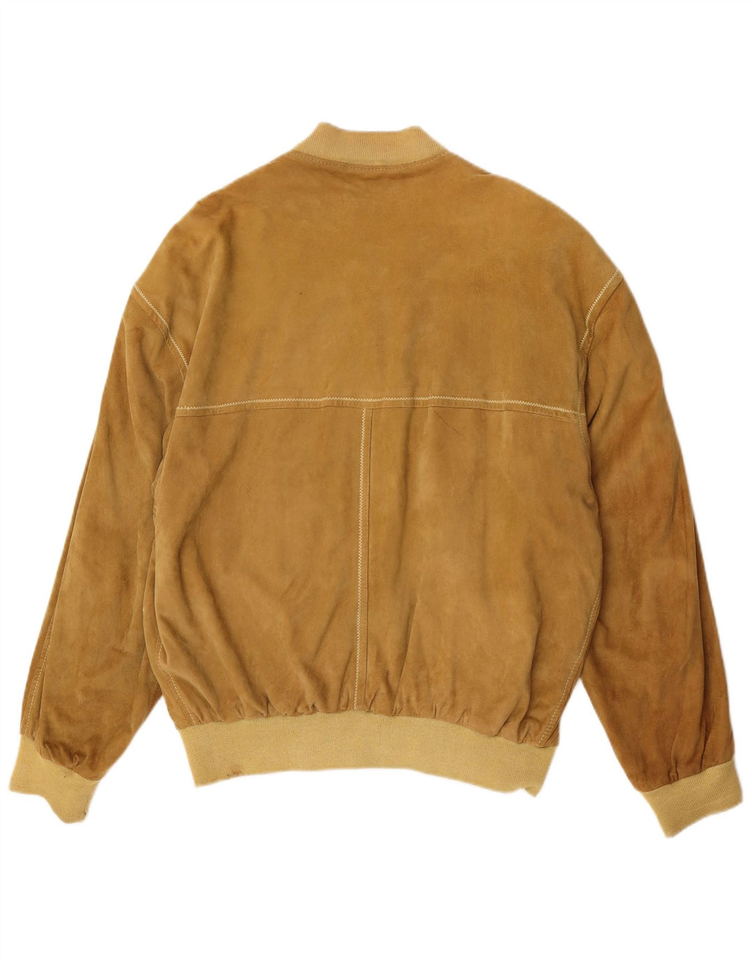 Hugo Boss Herre Loose Fit Ruskind Bomber Jacket EU 48 Medium Brown Læder