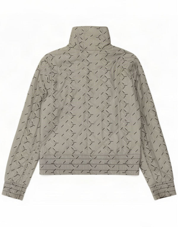 Nike vendbar jakke til kvinder UK 8/10 Small Grå Geometrisk Nylon