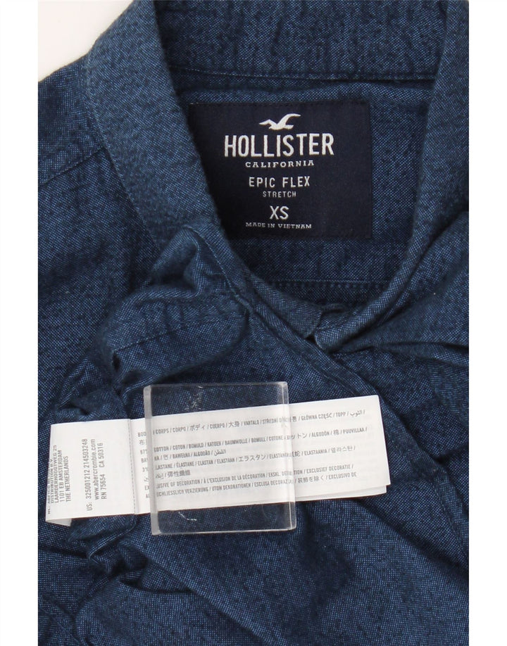 Hollister herreskjorte XS marineblå bomuld