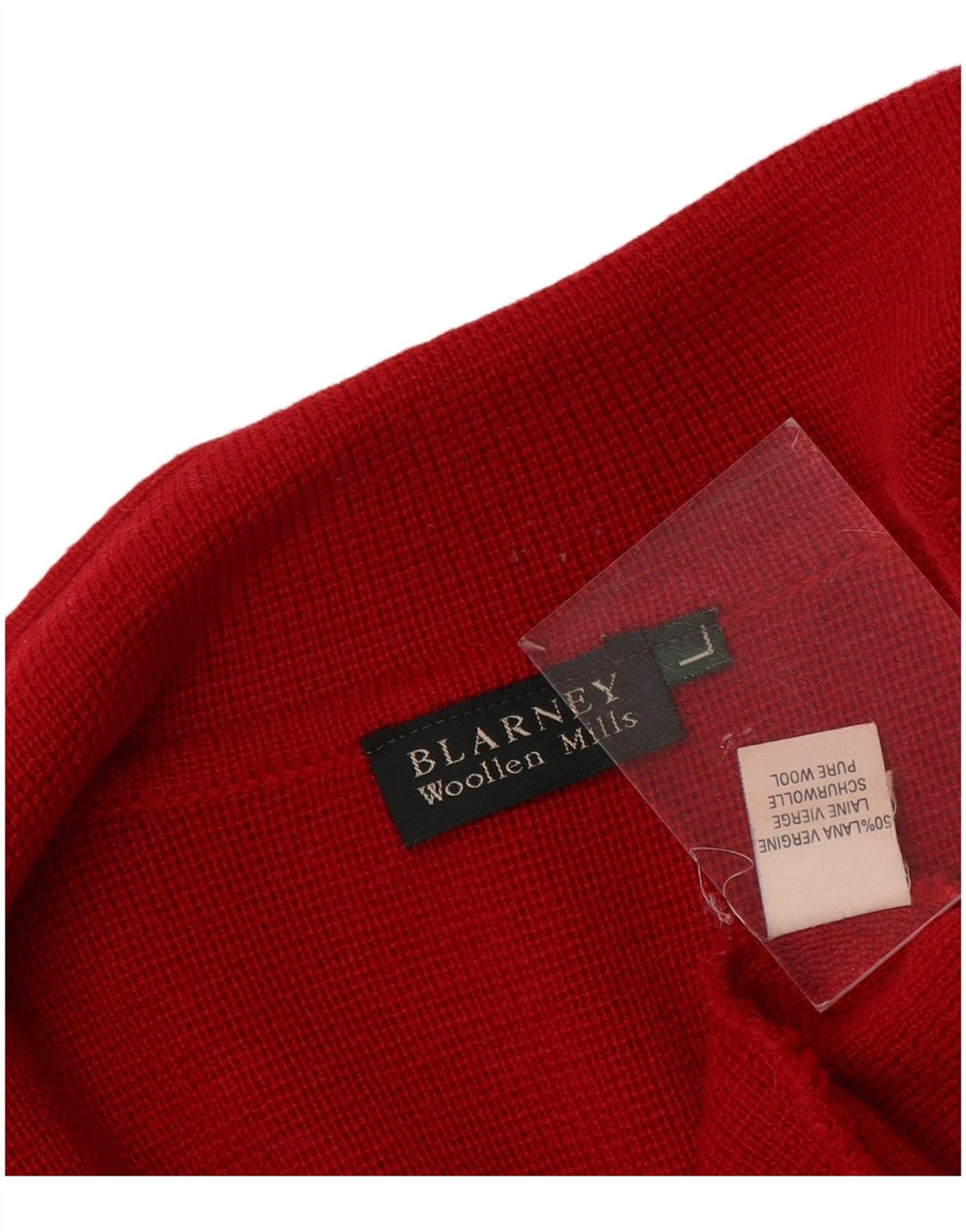 Blarney Woolen Mills Dame Cardigan Sweater UK 16 Large Red Wool