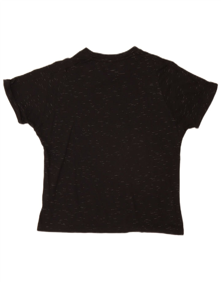 Adidas Grafisk T-shirt top til kvinder DK 12 Medium Sort Flecked