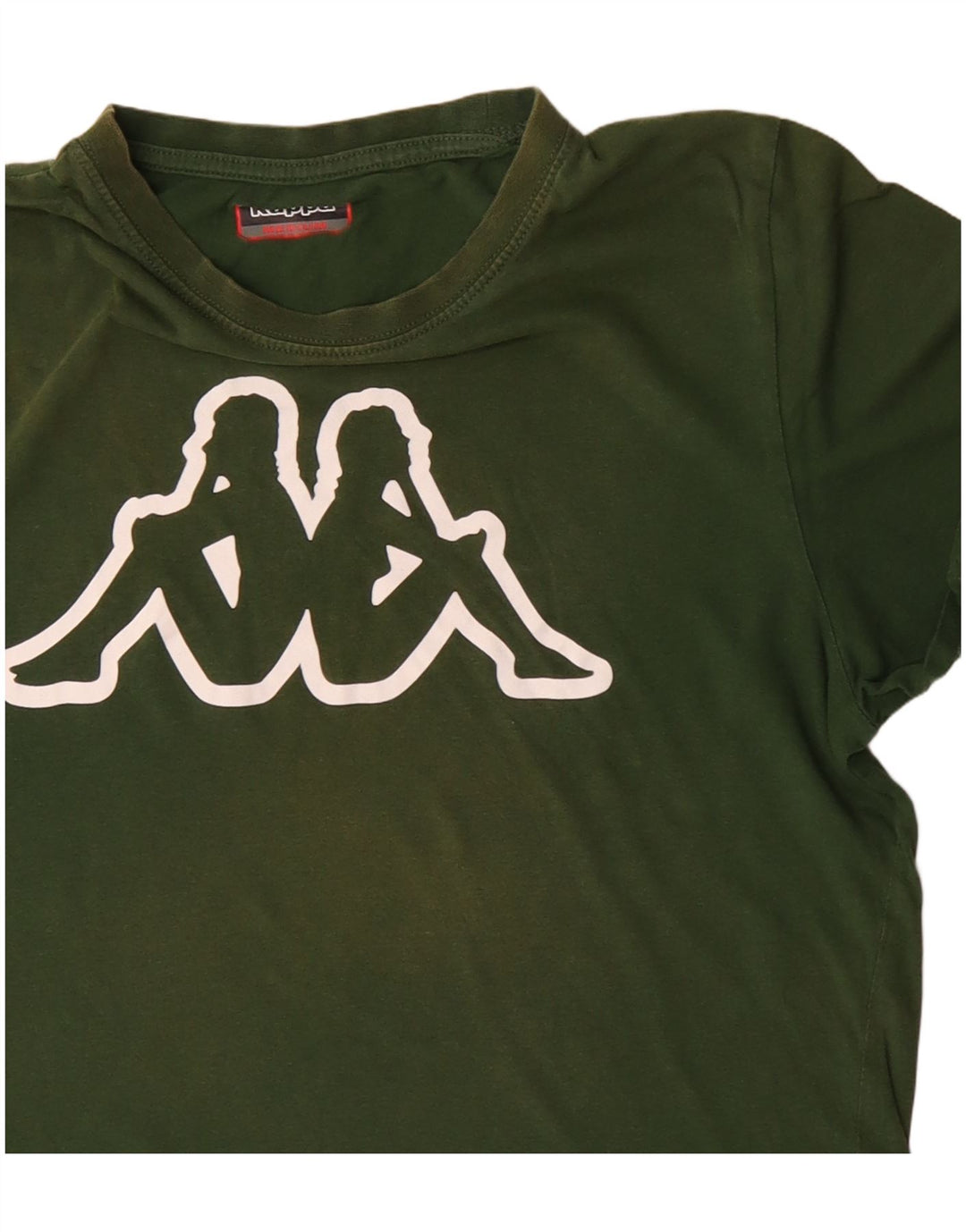 Kappa Herre Grafisk T-Shirt Top Medium Grøn Bomuld