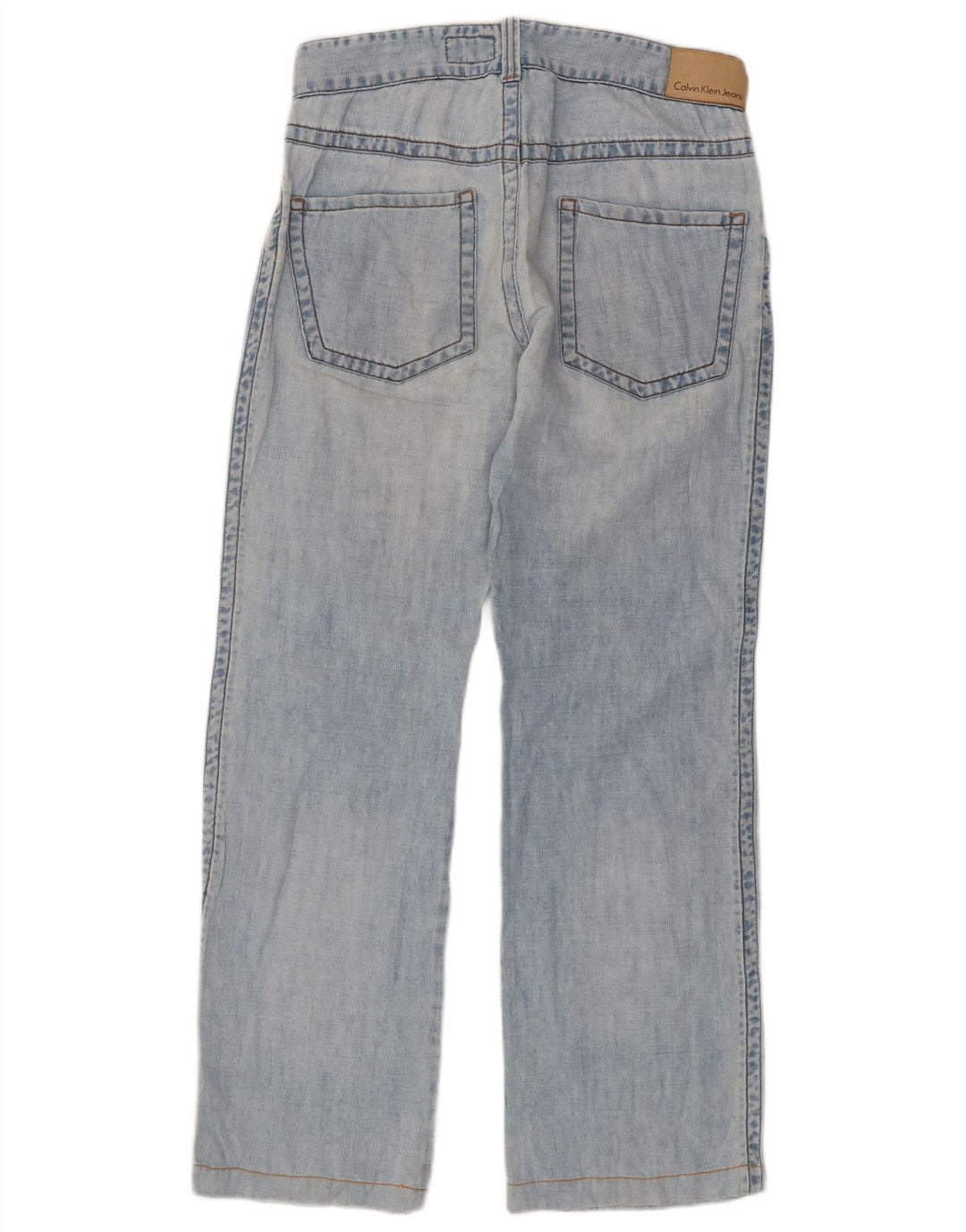 CALVIN KLEIN Straight jeans til mænd W32 L30 Blå Lyocell