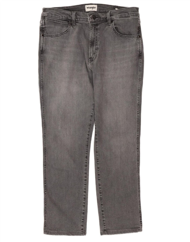 WRANGLER Herre Larston Slim Jeans W33 L27 Grå Bomuld