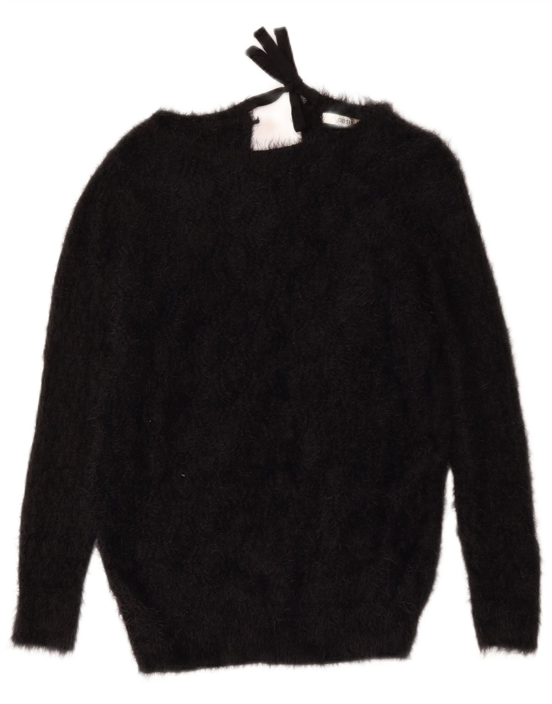 Oasis Dame Boat Neck Jumper Sweater UK 10 Small Black Polyamide