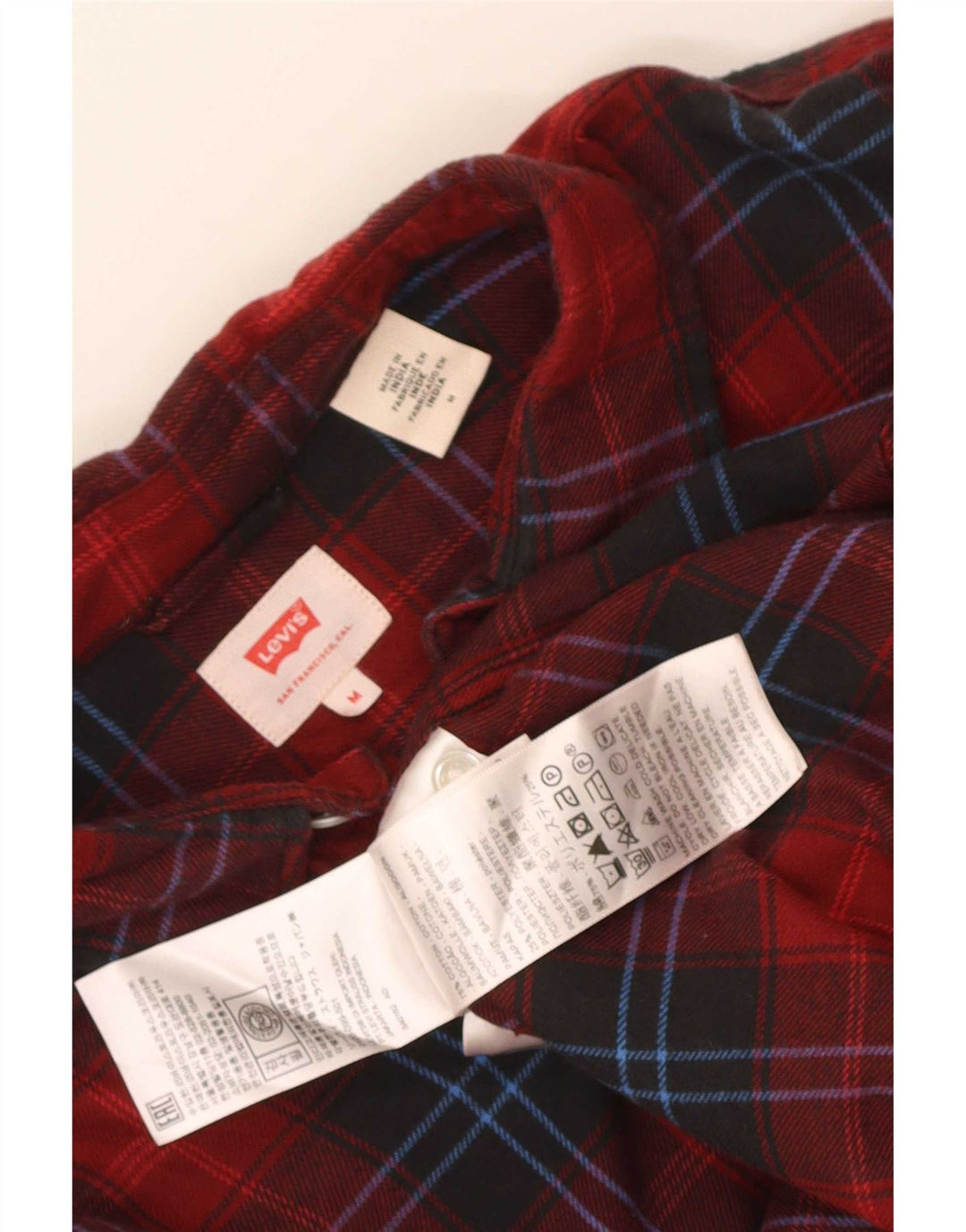 Levi's Flanelskjorte til mænd, medium rød ternet bomuld