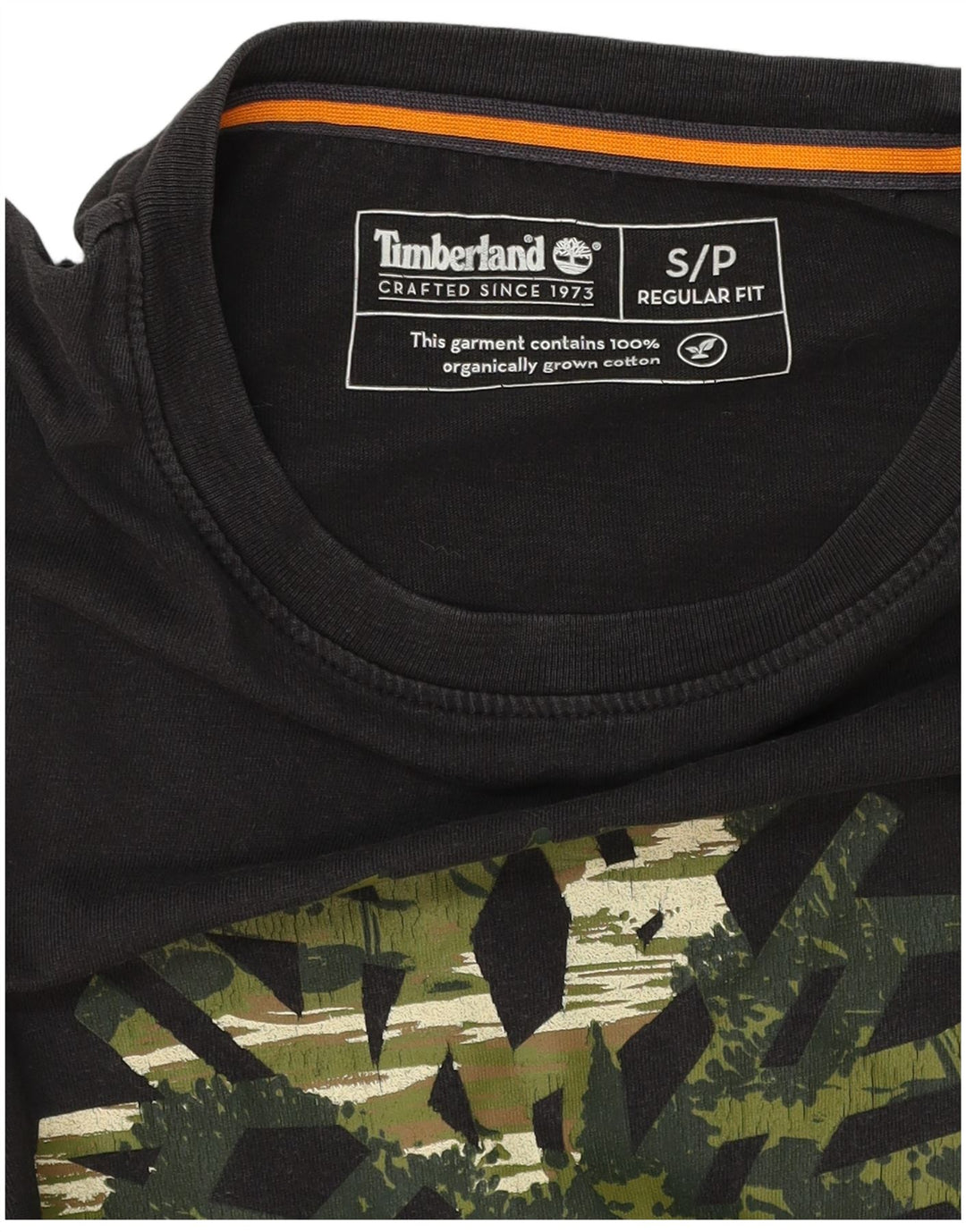 Timberland Herre Regular Fit grafisk T-shirt top lille sort bomuld
