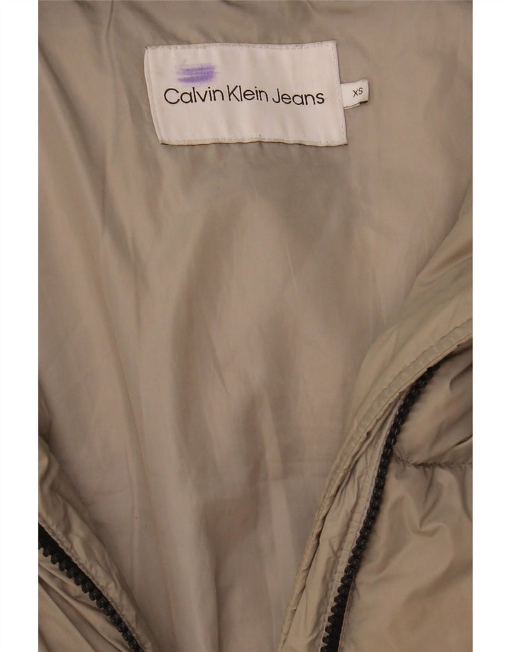 Calvin Klein Jeans Polstret jakke til mænd UK 34 XS Beige Polyamid