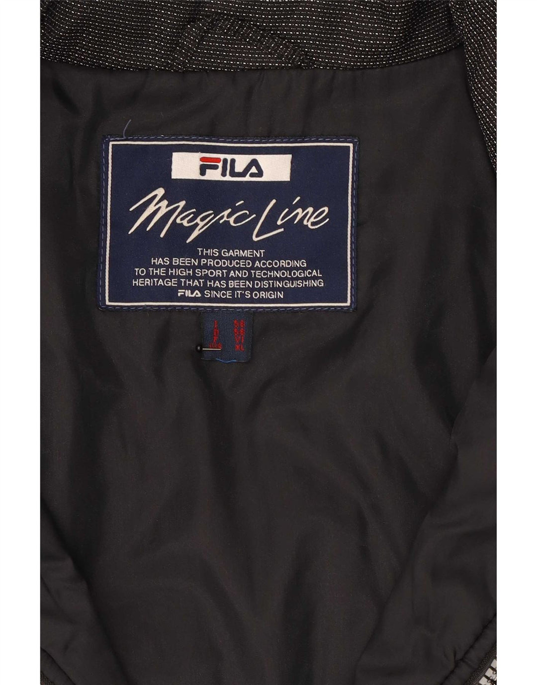 Fila Herre Hætte Skijakke IT 56 3XL Navy Blue Colourblock