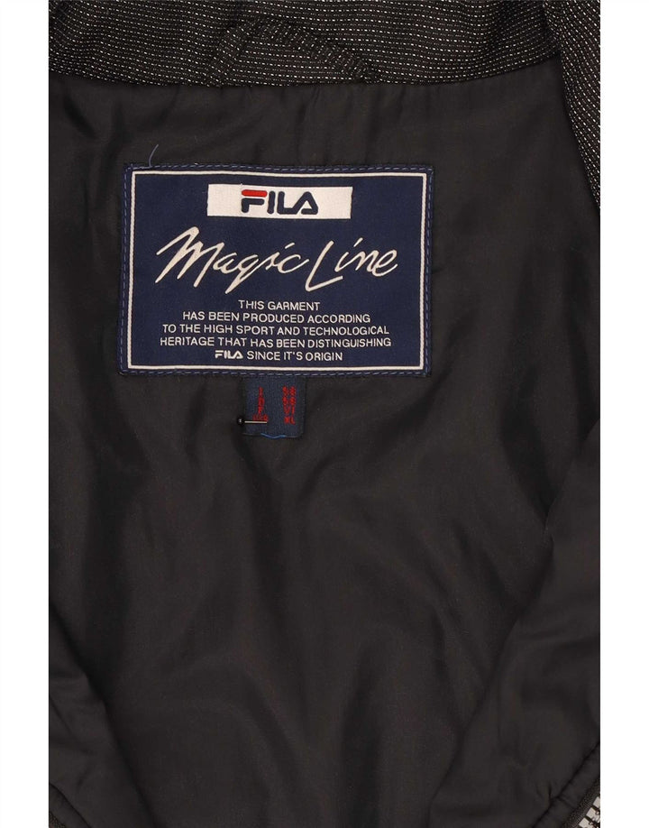 Fila Herre Hætte Skijakke IT 56 3XL Navy Blue Colourblock