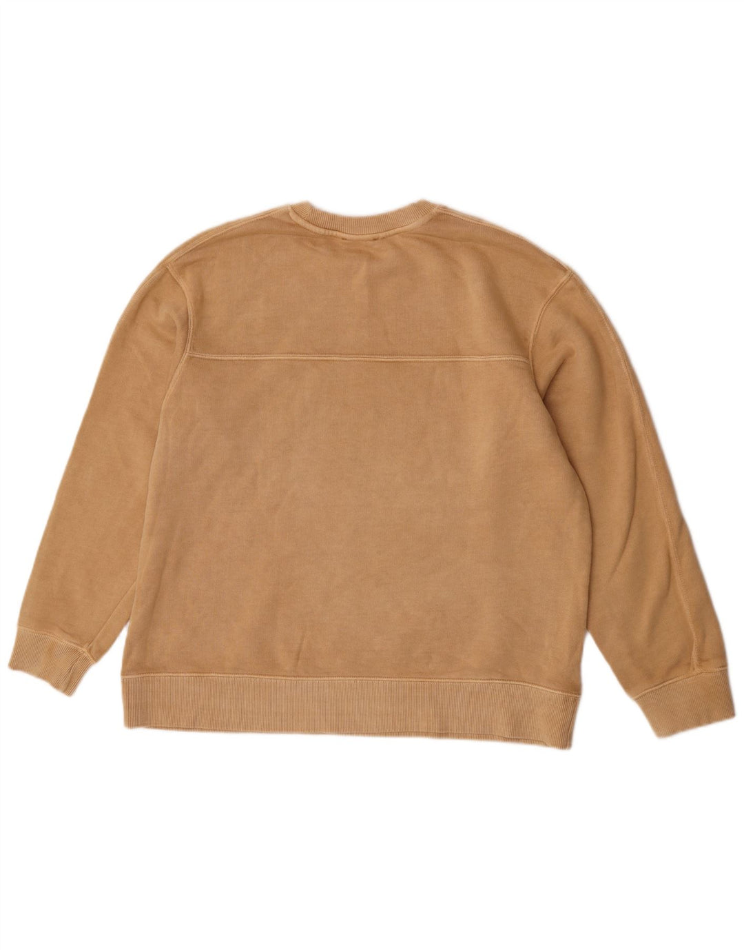 Zara Dame Oversized Sweatshirt Jumper UK 14 Medium Beige Bomuld