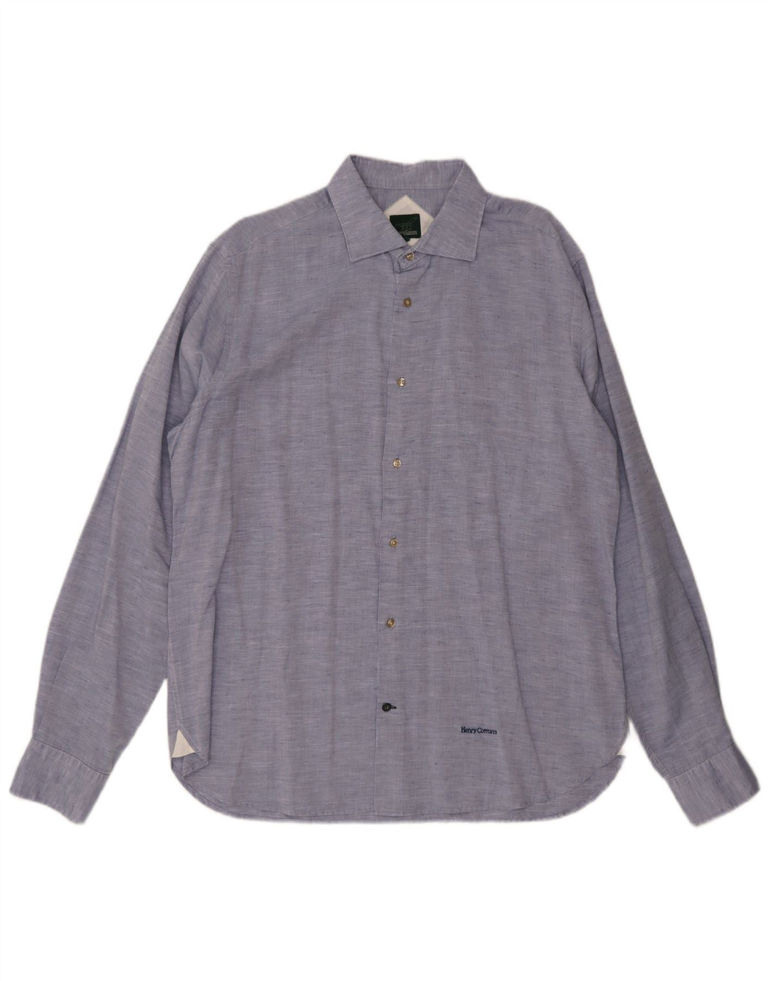 Henry Cottons Herreskjorte str. 43 Large Blue Cotton