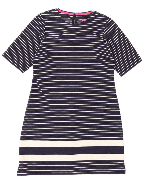 Joules T-shirt kjole til kvinder UK 12 Mellem marineblå stribet Nautical