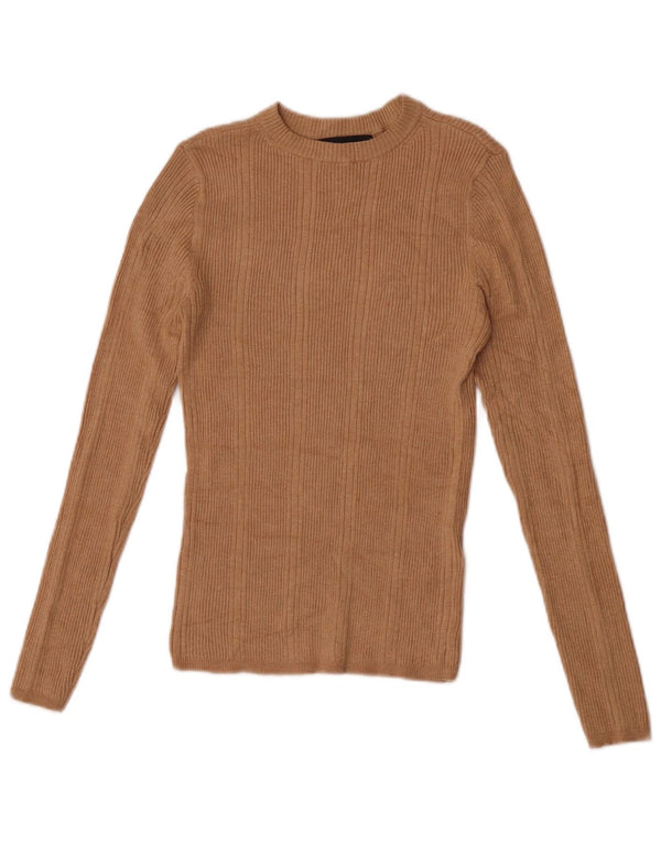 Marks & Spencer Dametop Langærmet UK 8 Small Beige Viscose