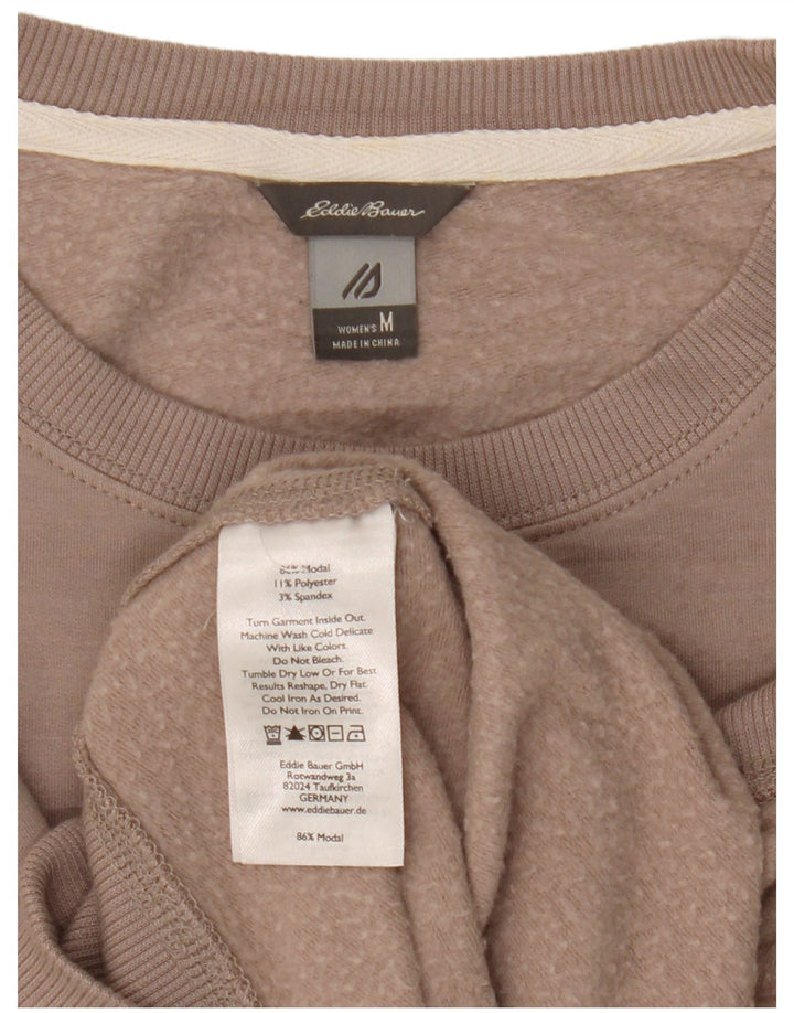 Eddie Bauer Dame Sweatshirt Jumper UK 14 Medium Brun Modal