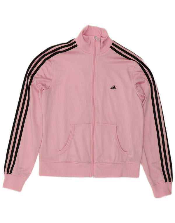 Adidas træningsdragt topjakke til kvinder UK 16 Large Pink Polyester