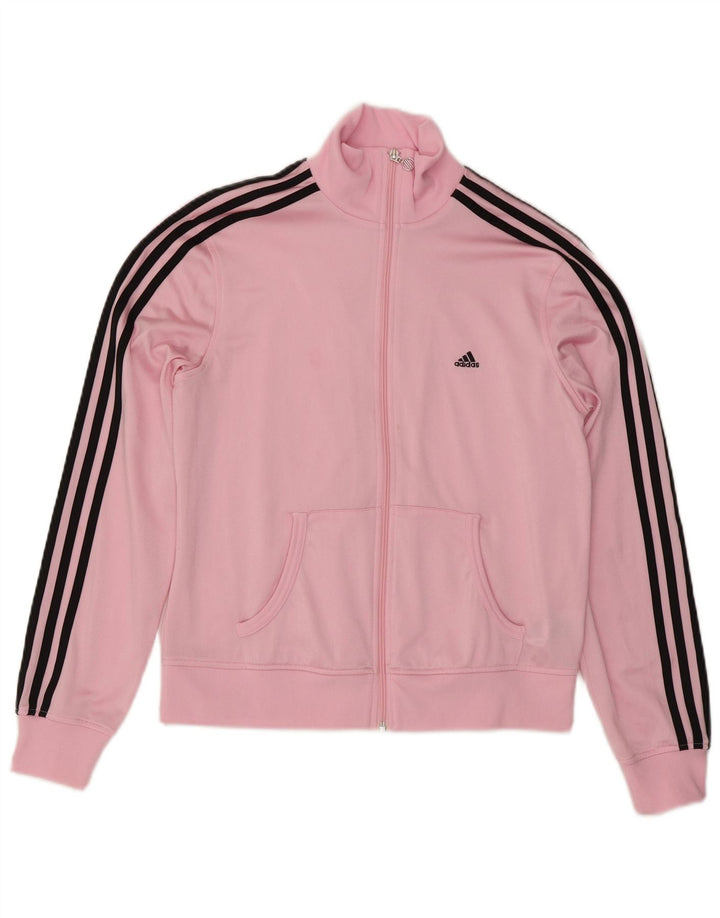 Adidas træningsdragt topjakke til kvinder UK 16 Large Pink Polyester