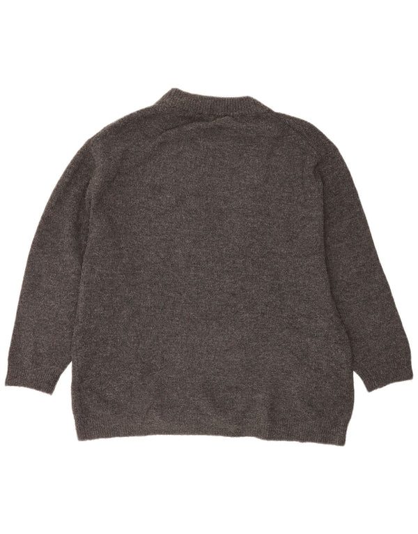 Zara Dame Oversized Crew Neck sweater UK 14 Medium Grey