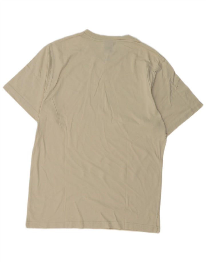 Nike Herre T-Shirt Top UK 39/41 Medium Beige Bomuld