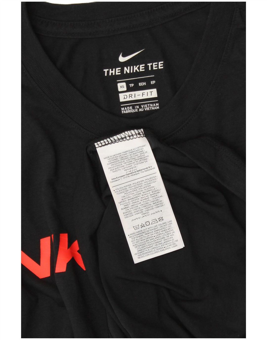 NIKE Herre Dri Fit grafisk T-shirt Top XS Sort polyester