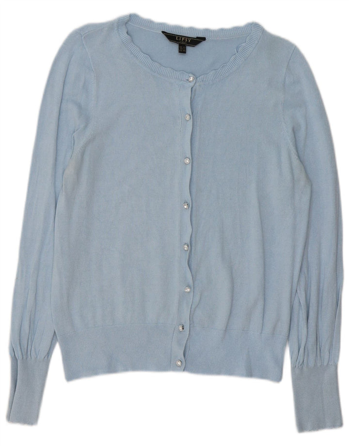 LIPSY Dame Cardigan Sweater UK 12 Medium Blue Viscose